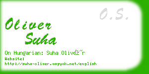 oliver suha business card